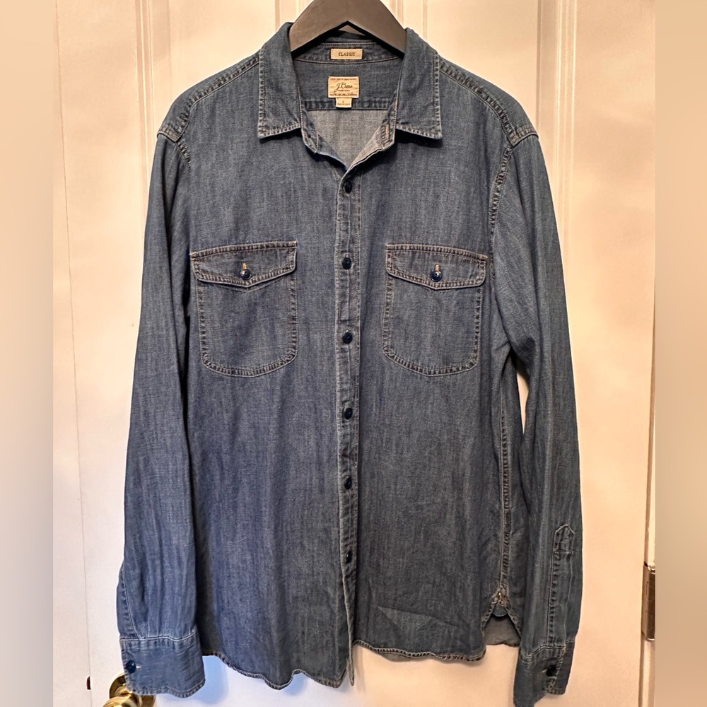 J.Crew Indigo Wash Button Up